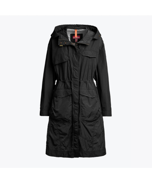 Женская длинная легкая куртка с капюшоном Black (25SMPWJKWI34PJ0541)