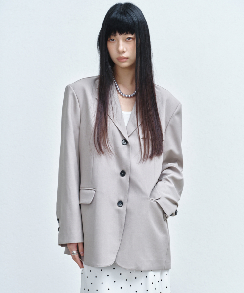 базовый оверсайз блейзер JACKET_BEIGE