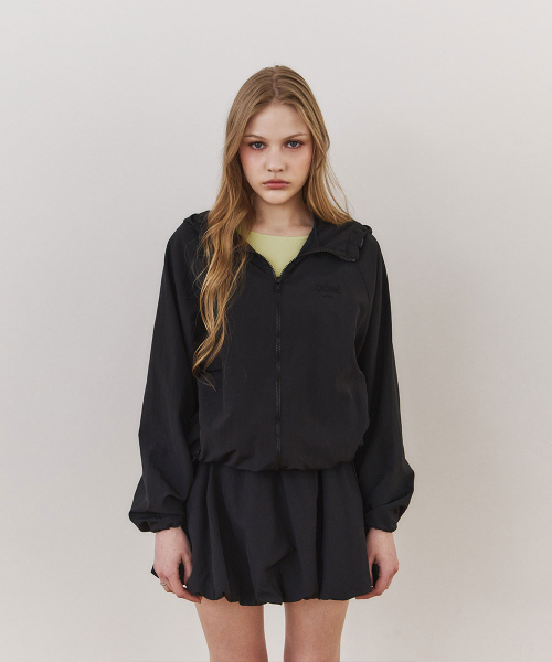 полупрозрачный с капюшоном Wind Jacket_Black