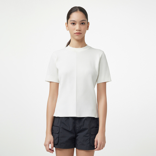 [WOMEN] Фактурный джемпер с коротким рукавом Ivory HEW0002AKZIVO