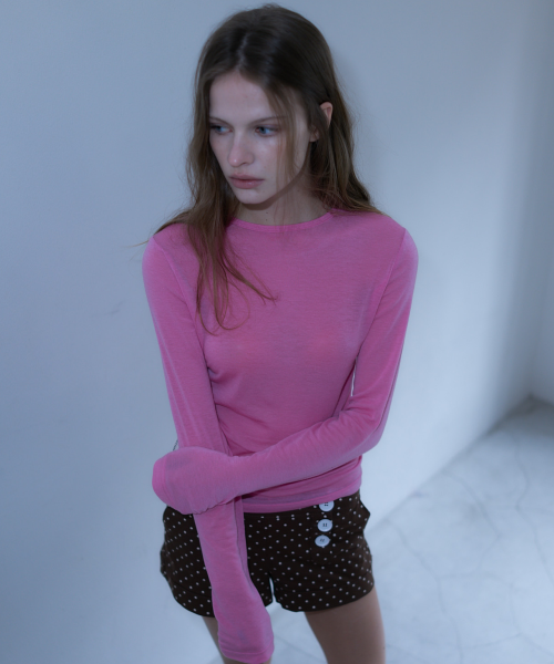 L23 зауженный TENCEL футболка(розовый)