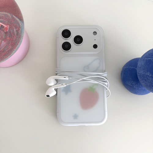 Strawberry Dot Semi-Transparent Phone Case