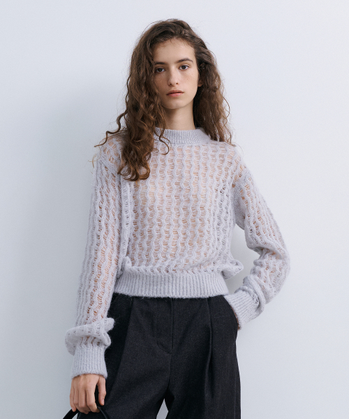 SUMMER WOOL COLOR KNIT - GREY