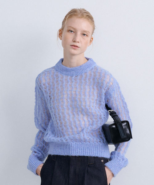 SUMMER WOOL COLOR KNIT - BLUE