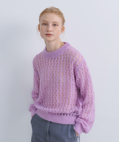 SUMMER WOOL COLOR KNIT - PURPLE