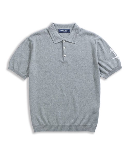 Хлопковый трикотажный поло Melange Grey
