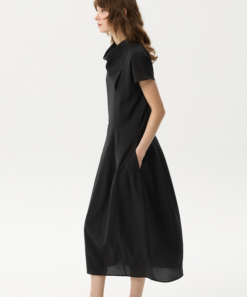 미드앤로우 Scarf Dress(Black)