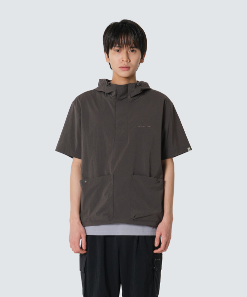 Анорак с капюшоном и коротким рукавом (S26MMRAN65) Chocolate Khaki