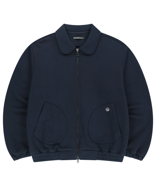 038 ROUND TRACK ZIP-UP темно-синий