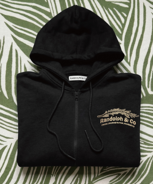 Bough Hood Zip-up_Black
