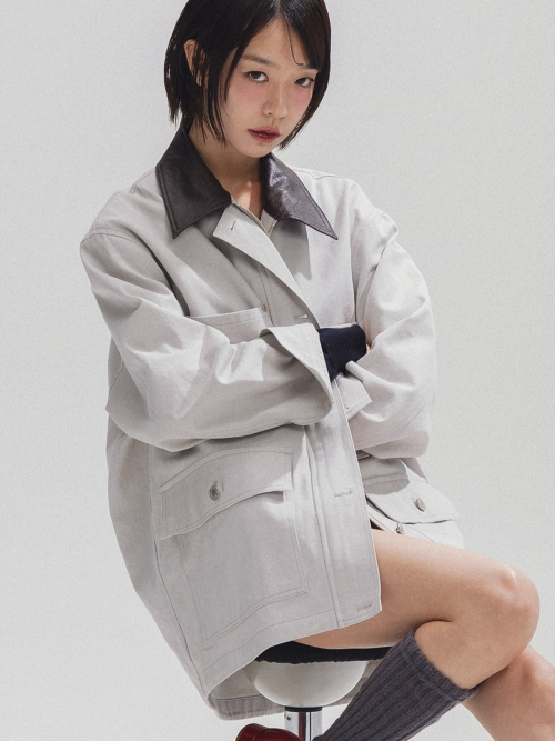 Signature Logo Overfit рабочий Jacket_GREY