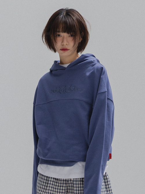 роза Garden с капюшоном Sweatshirt_BLUE