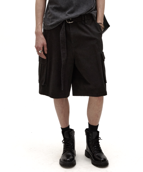 Шорты-карго Vaska, washed black