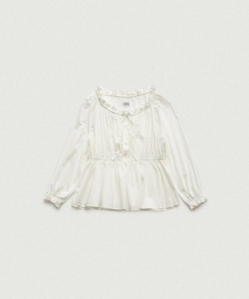 Liore Frill пуговица Blouse_Ivory