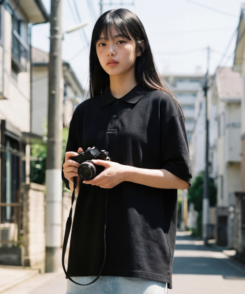 Silky Bio Colla Short Sleeve Black HSST2695