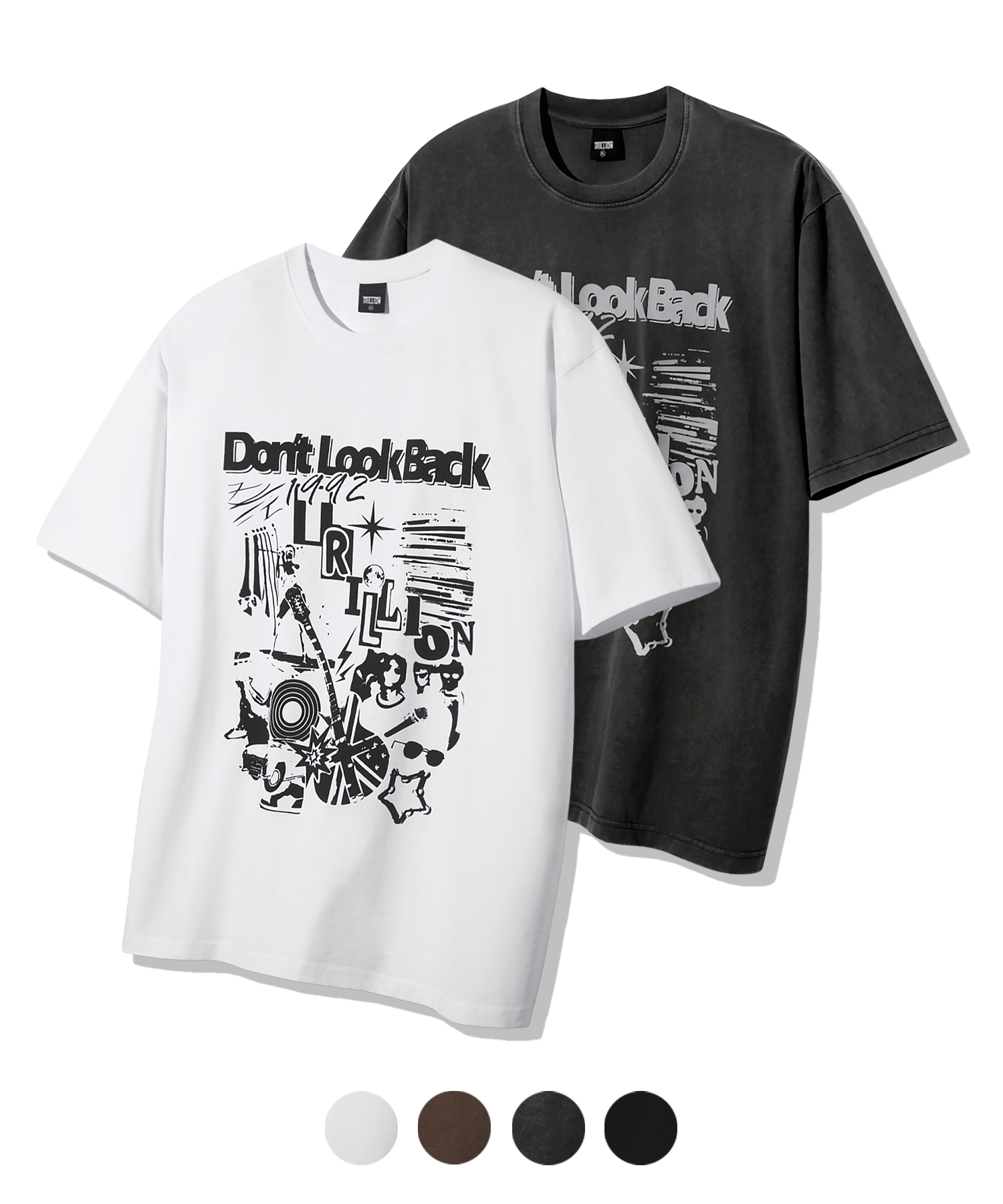 ROCK PUNK BAND PIGMENT GRAPHIC T-SHIRT_4color