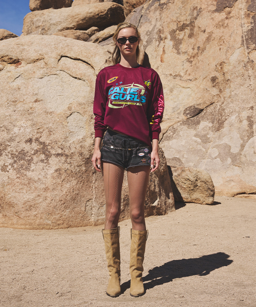 EMBROIDERY PATCH CAMOUFLAGE SHORTS CHARCOAL