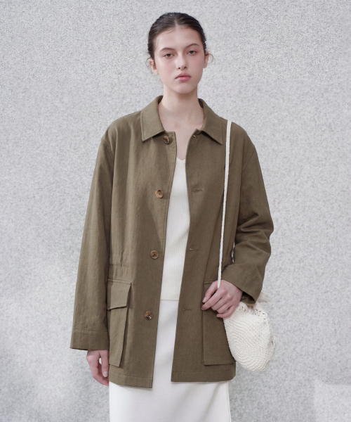 Женский льняной охотничий жакет Cane Khaki