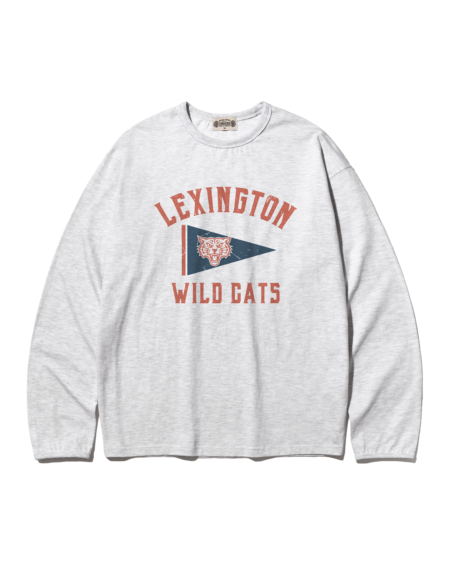 Lexington Wild Cat Vintage белый Melange Semi Over Fit длинный Sleeve