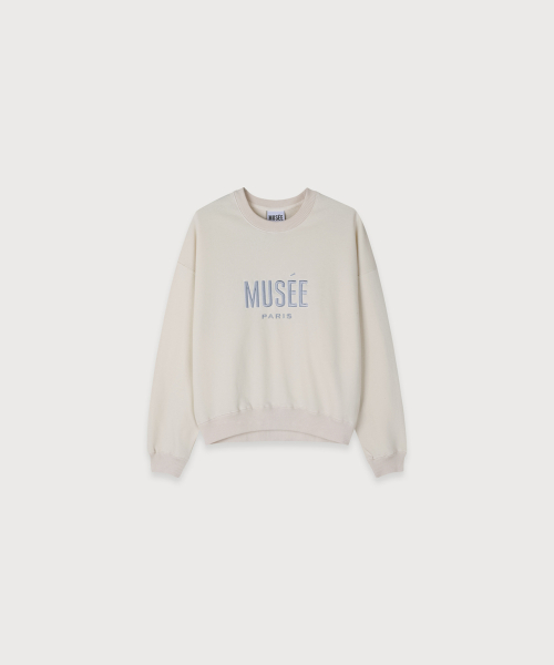 TRIOMPHE MUSEE PARIS Embroidery Sweatshirt_Ivory