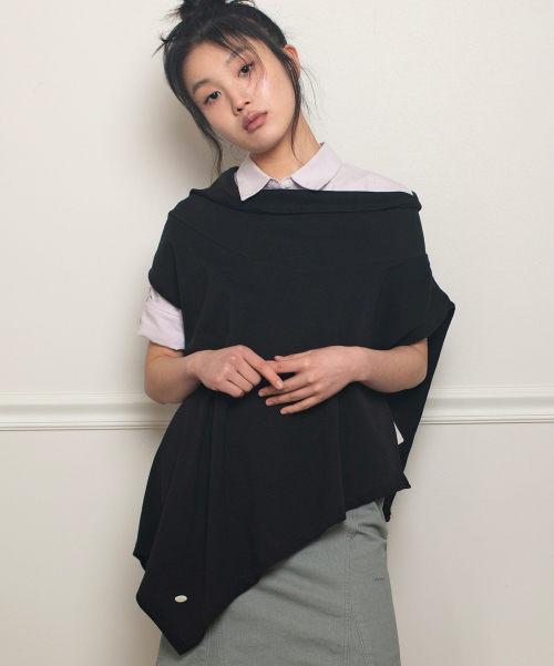 DRAPE TURTLENECK жилет (чёрный)
