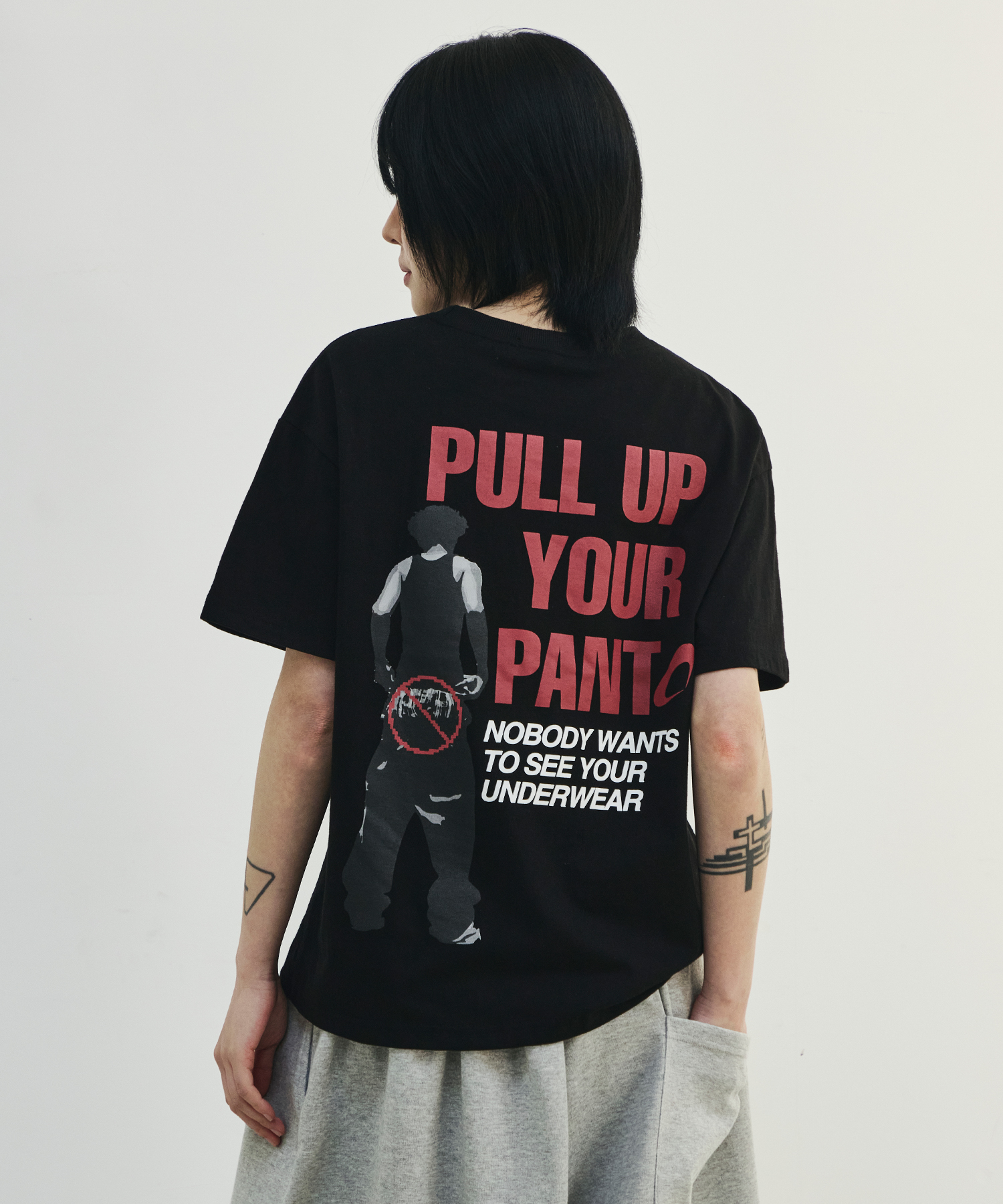 Кроп-футболка PULL UP [Black]