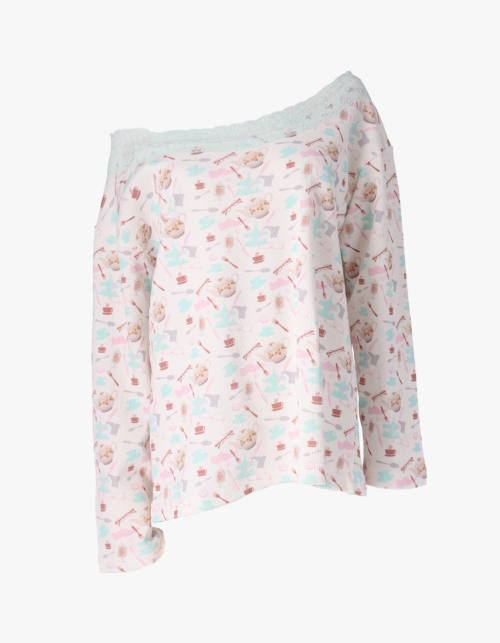 Off - Shoulder свободный топ- Tea Party