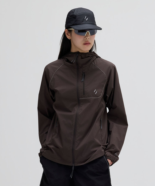 AIRBACK PERTEX LIGHT WINDBREAKER JACKET_BROWN