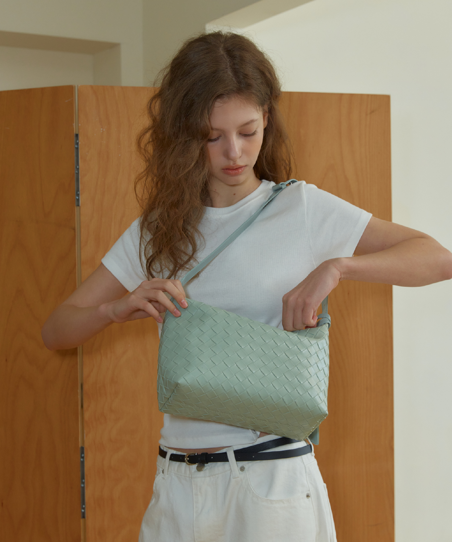 ANC WEAVING MESH MINI BAG_4COLOR