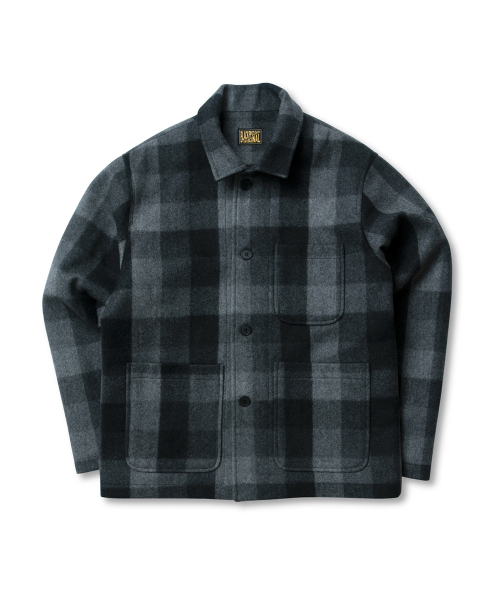 BLACK PP Heritage Wool Buffalo Plaid Chore Jacket