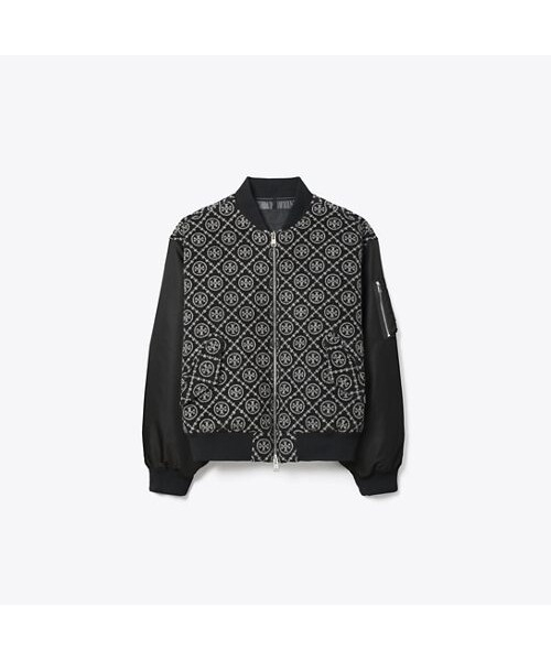 Бомбер из шерстяного жаккарда с принтом - T Monogram Jacquard Combo