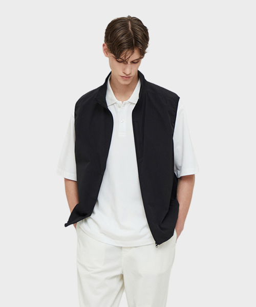 Tech Woven Vest Black