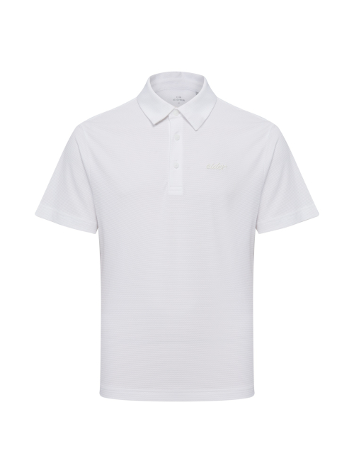 Мужское поло COOLUTION Ice Bubble с коротким рукавом_White