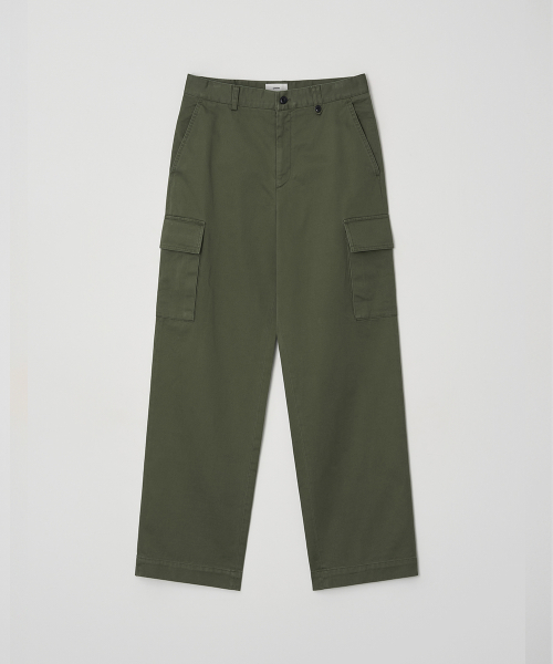 Прямые брюки карго из сатина back satin [Olive]