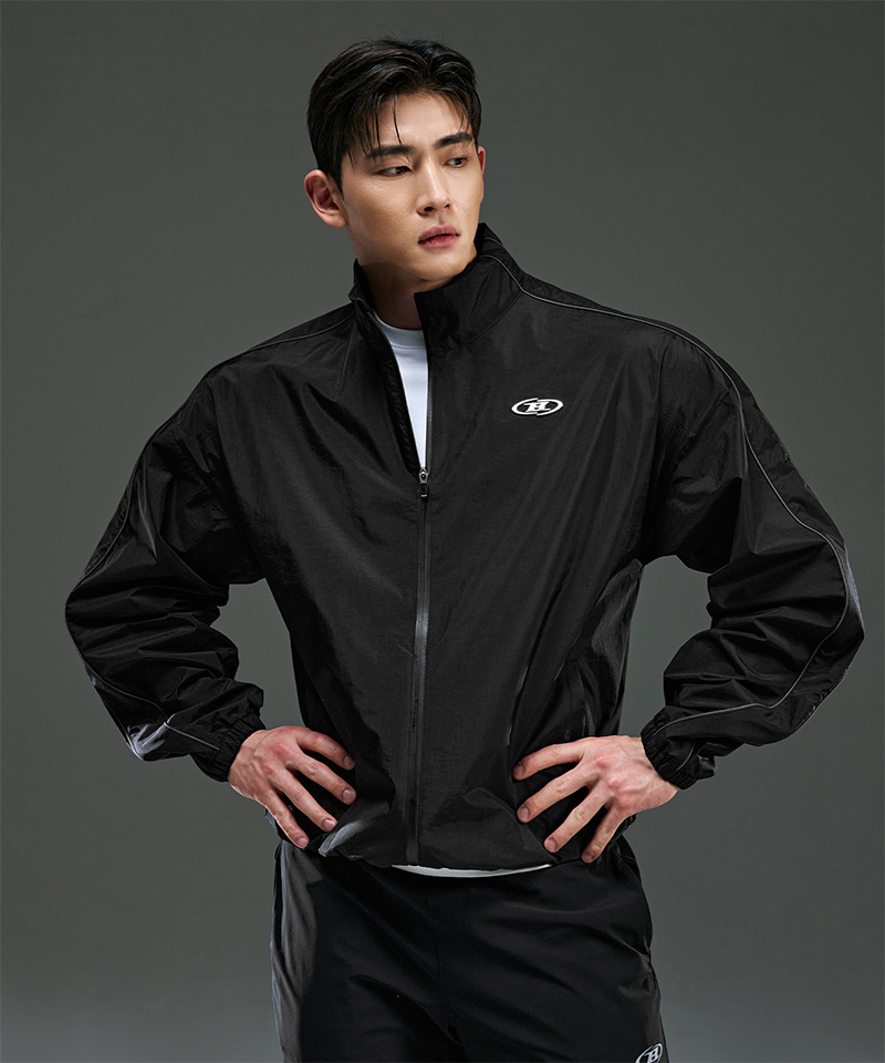 CHROME B WARM UP JACKET [BLACK]