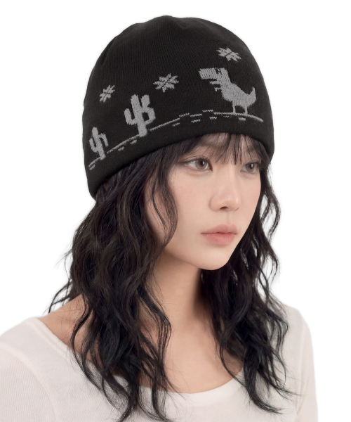 자카드 다이노 비니(블랙)