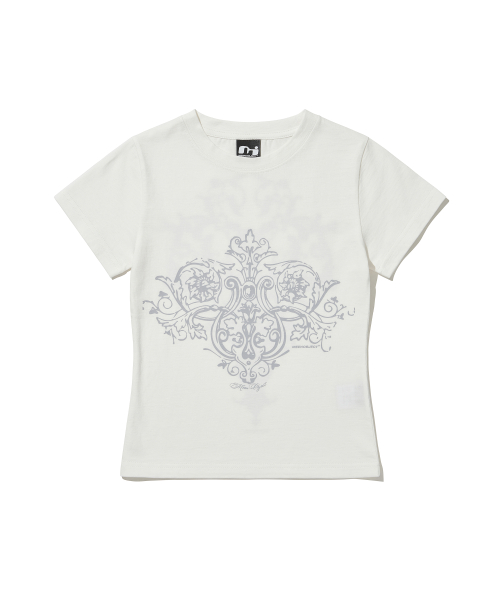 Lubzu x MEENOBJECT Antique Print Slim T-Shirts