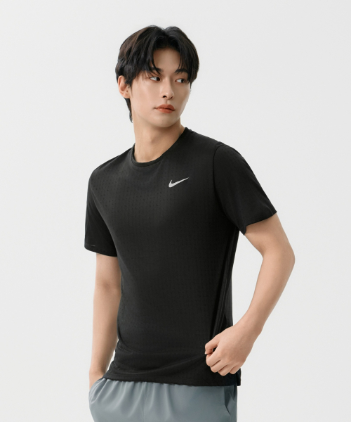 마일러 브리드 드라이 핏 반소매 러닝 탑 M - 블랙 / HJ4182-010