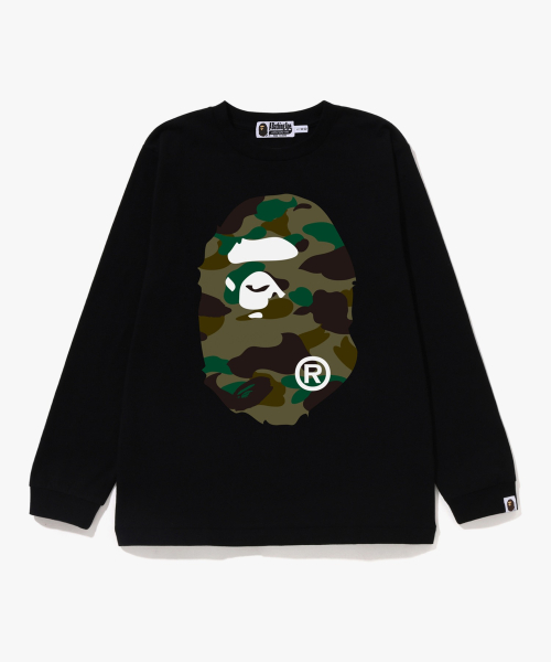 퍼스트 카모 빅 에이프 헤드 롱슬리브 티셔츠(JR) BLACK / GREEN