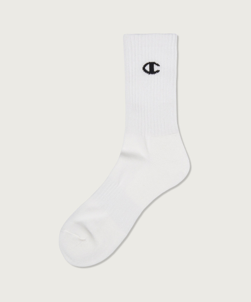 [3pack] 모노 C로고 크루 삭스 White