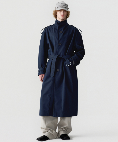 LAUNDRY __CODE_0__ trench long coat (navy)