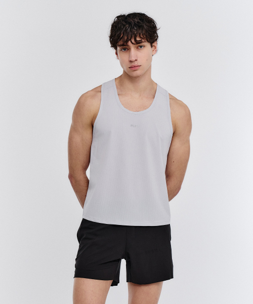 Быстросохнущая беговая майка из сетки Light Gray