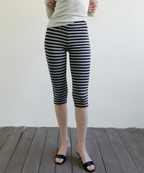 __CODE_0__ RIBBED LEGGINGS - STRIPE