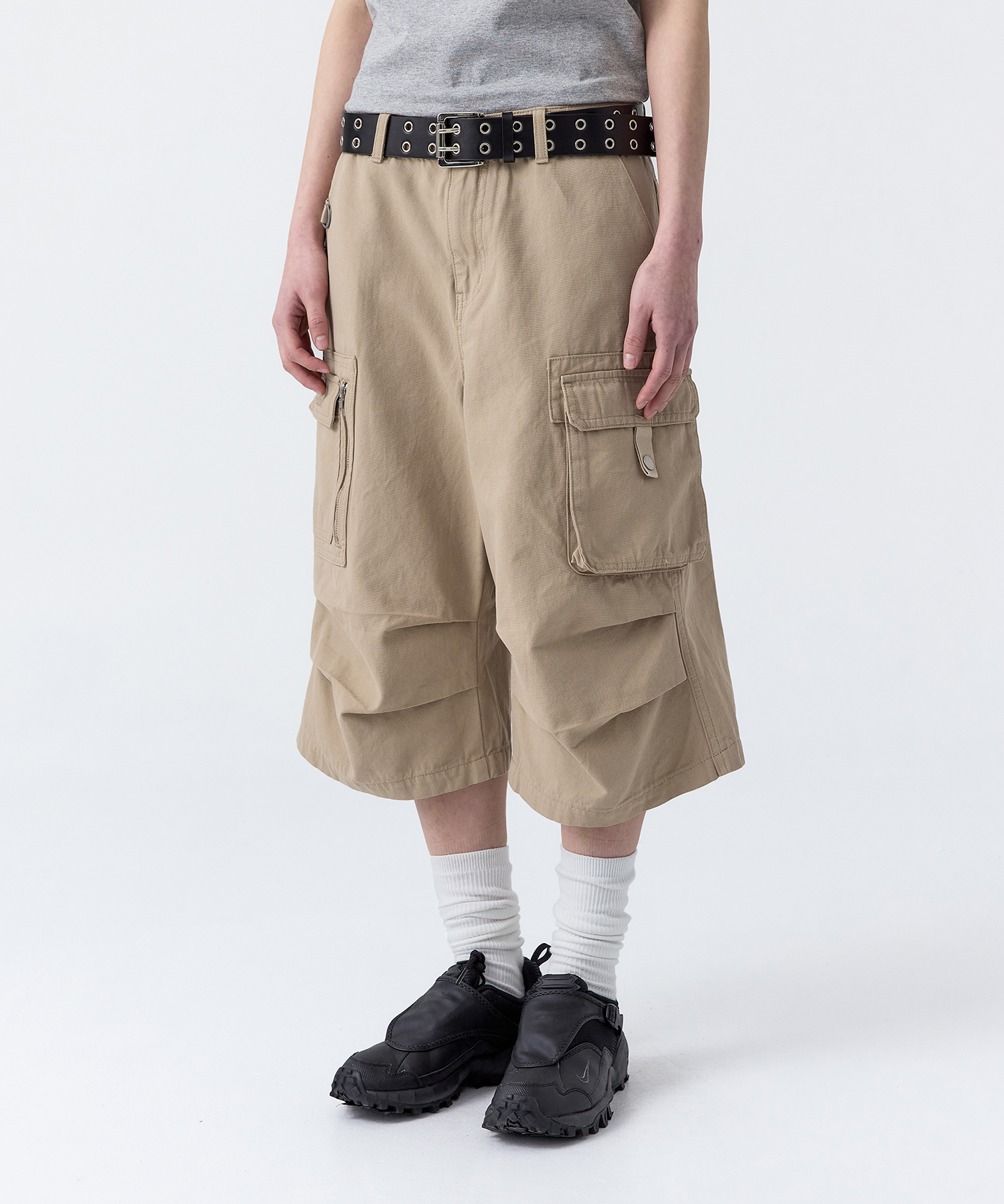 Parachute Cotton Cargo Bermuda брюки - BEIGE