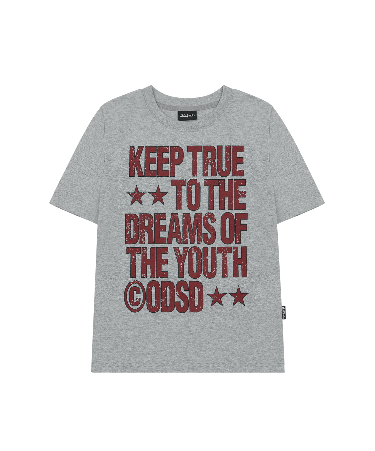 Keep True Typographic Regular Fit T-shirt - MELANGE GARY