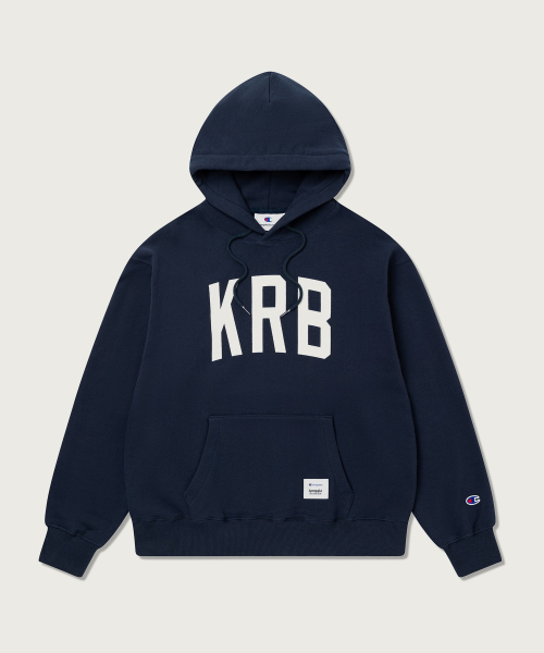 Champion x Compact Record Bar большое лого худи Navy