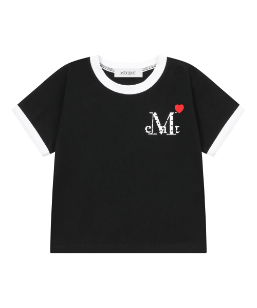 [KIDS] LOVRITS MINI HEART LOGO RINGER HALF T (2COLOR)