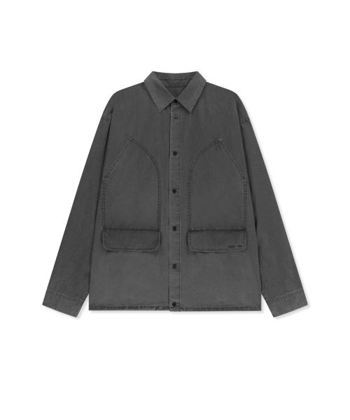 WASHED COTTON DRAWSTRING __CODE_0__ __CODE_1__ CHARCOAL