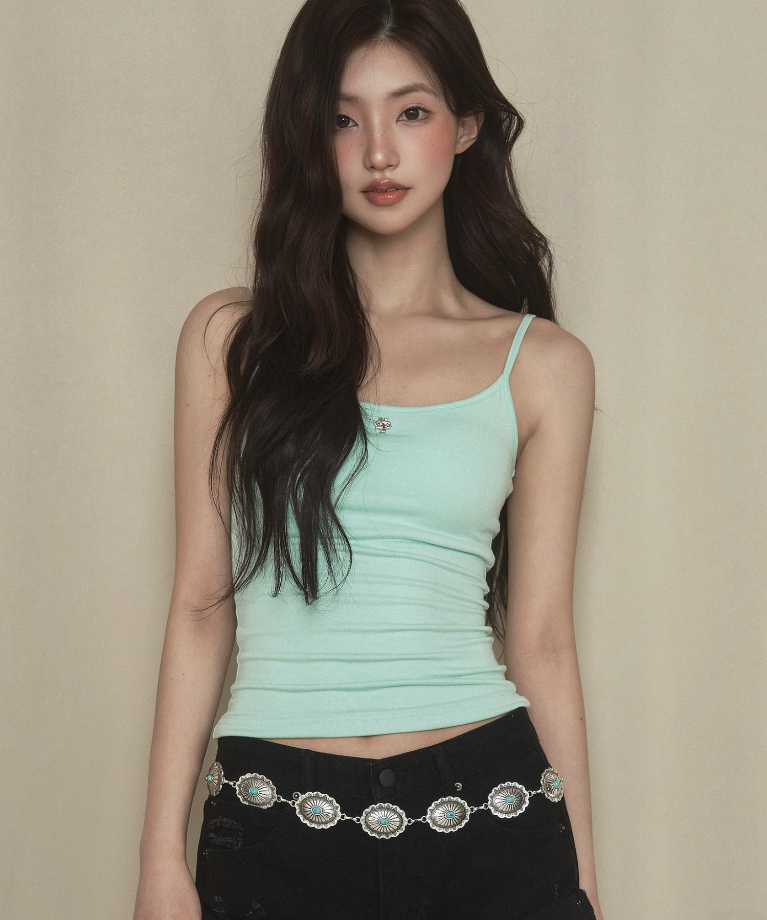 Hug symbol pendant cap sleeveless - MINT