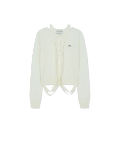 STRING DETAIL __CODE_0__ CARDIGAN __CODE_1__ CREAM